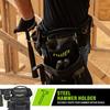 AWP Carpenter Tool Rig Premium Tool Belt with Carry Handle, Air Mesh Padded Belt, Fits Waist Up To 50 Inches, Black