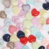 50-100pcs/Bag 10/14mm Random Mixed Color Flatback Heart Shape Plastic ABS Beads For DIY Craft Scrapbook Decoration Apparel Sewing Garment Accessories