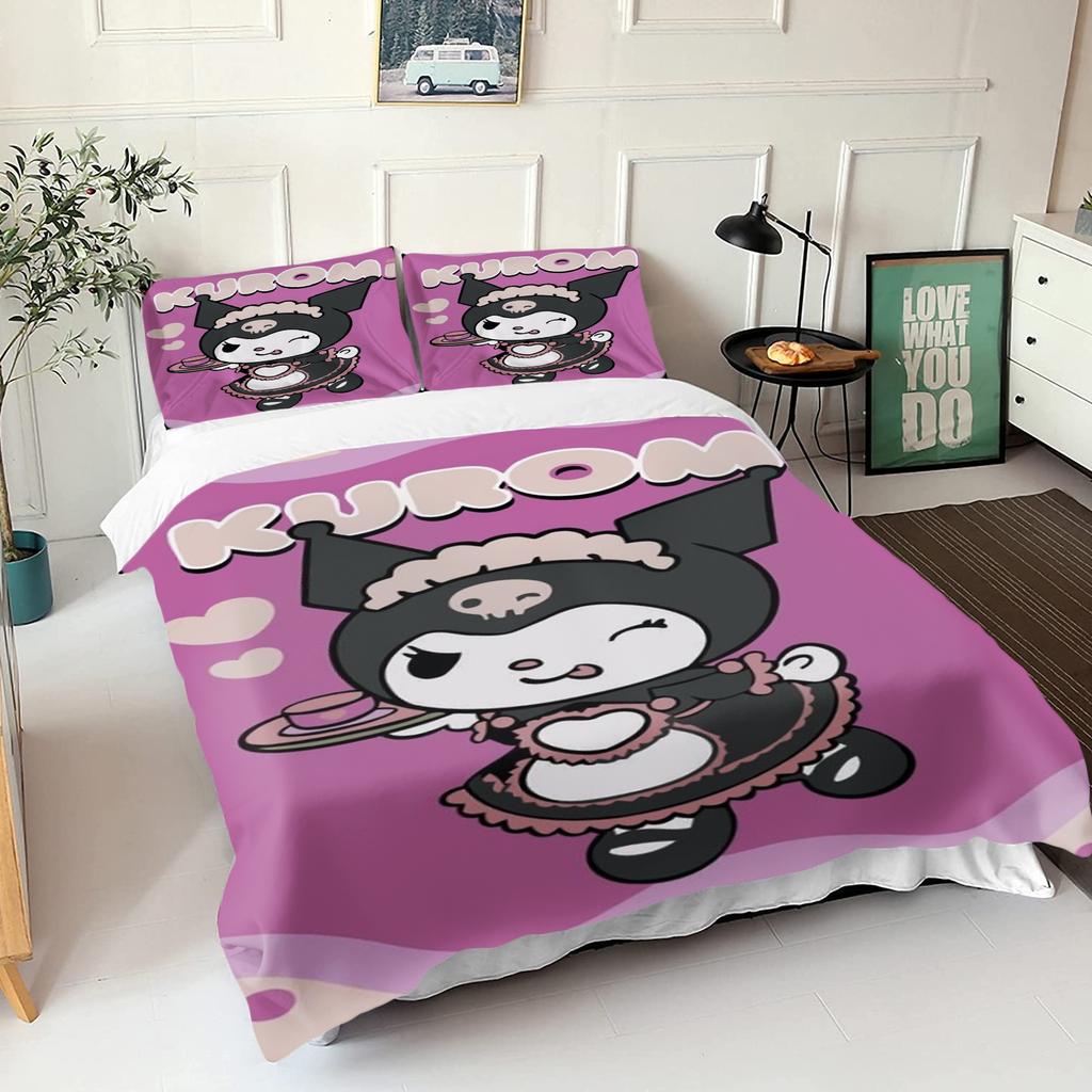 Серия Sanrio Kurome 3-предметный 1 пододеяльник Комплект постельного белья из одного предмета Conforte Luxus Изысканный Подарок на День Рождения Полиэстер Домашний Декор