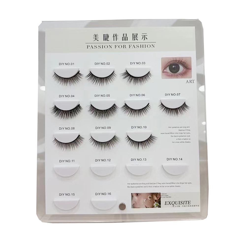 10/12/16/20 Grids Eyelash Display Board Metal Stand Eye Lash Plate Beauty Salon
