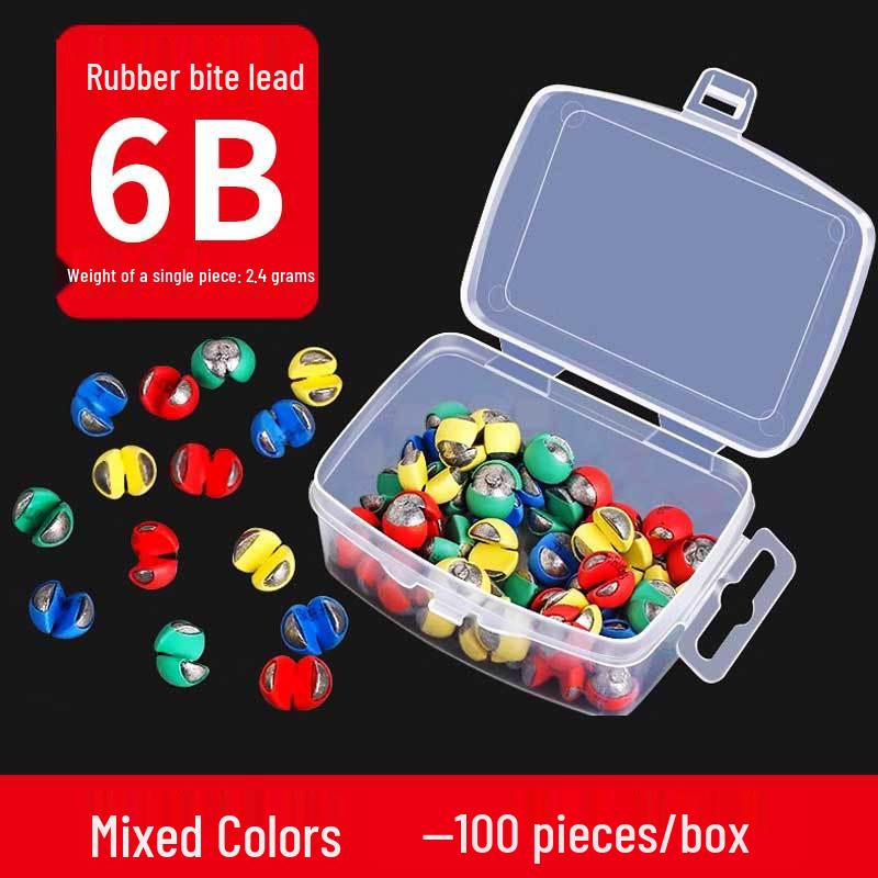 Yizhan Lion Line Устойчивый к укусам резиновый зажим и набор грузил для ловли с плота - Водонепроницаемый инструмент для поиска дна.