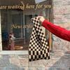Timeless And Classy Vertical Checkered Tote Bag Perfect For Trendy Fashion Lovers And Everyday Essentials