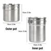 Stainless Steel Cookware Set Camping Cup Outdoor Portable Cooking Pot 2-3 People Camping Cookware