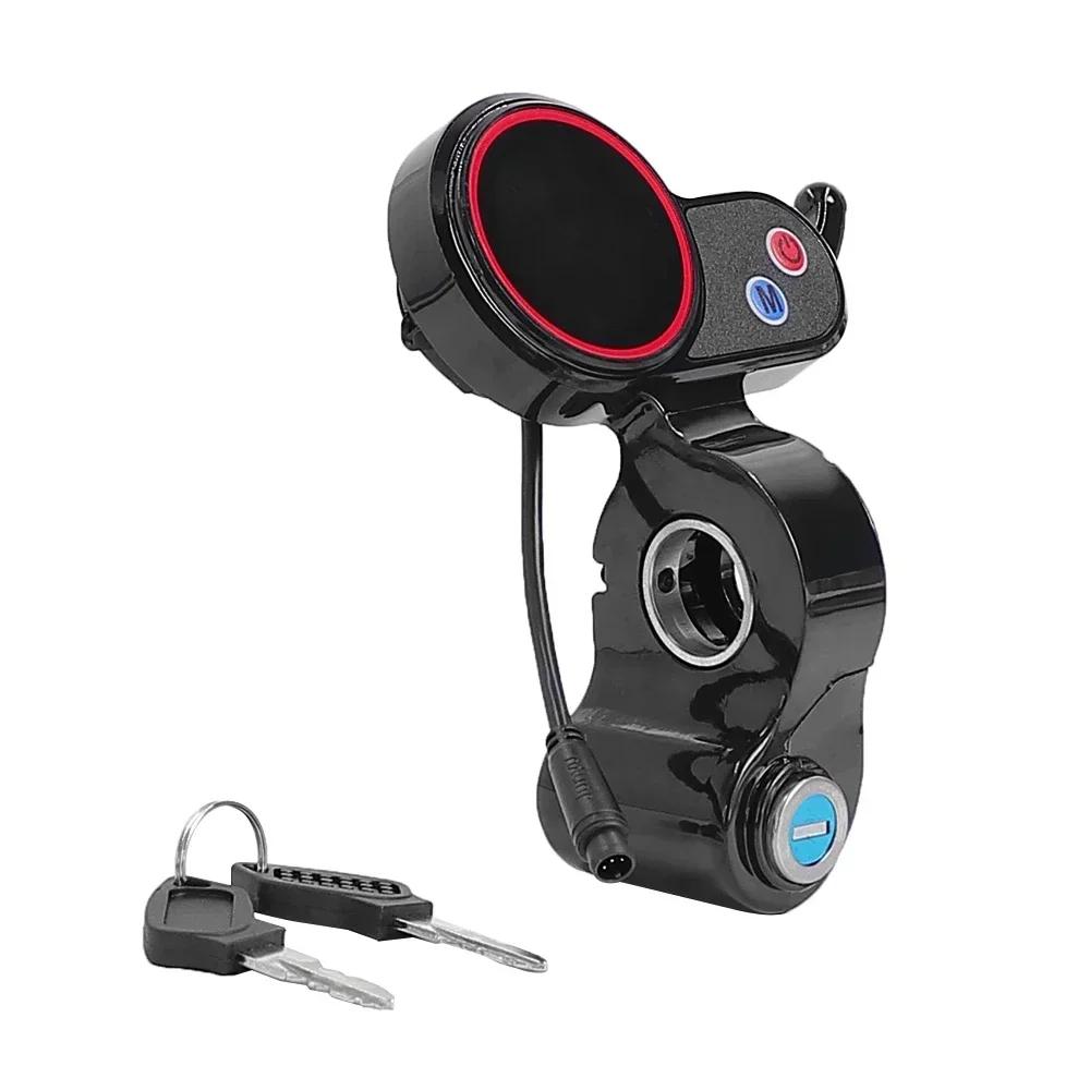Electric Scooter LCD Display for Hitway H5 Kickscooter 6 Pin Display with Locking Instrument Dashboard Replacement Accessories