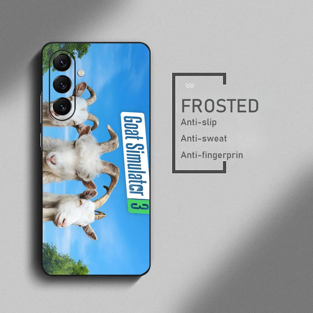 Cool Goat Simulator Game Phone Case For Samsung Galaxy S26 S25 S24 S23 S22 S21 Plus Ultra Note20 Soft Black