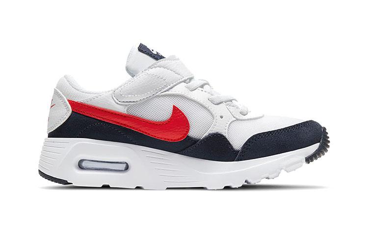 Детские кроссовки Nike Air Max SC Obsidian University Red (PS) Белый/Обсидиан/Университетский красный