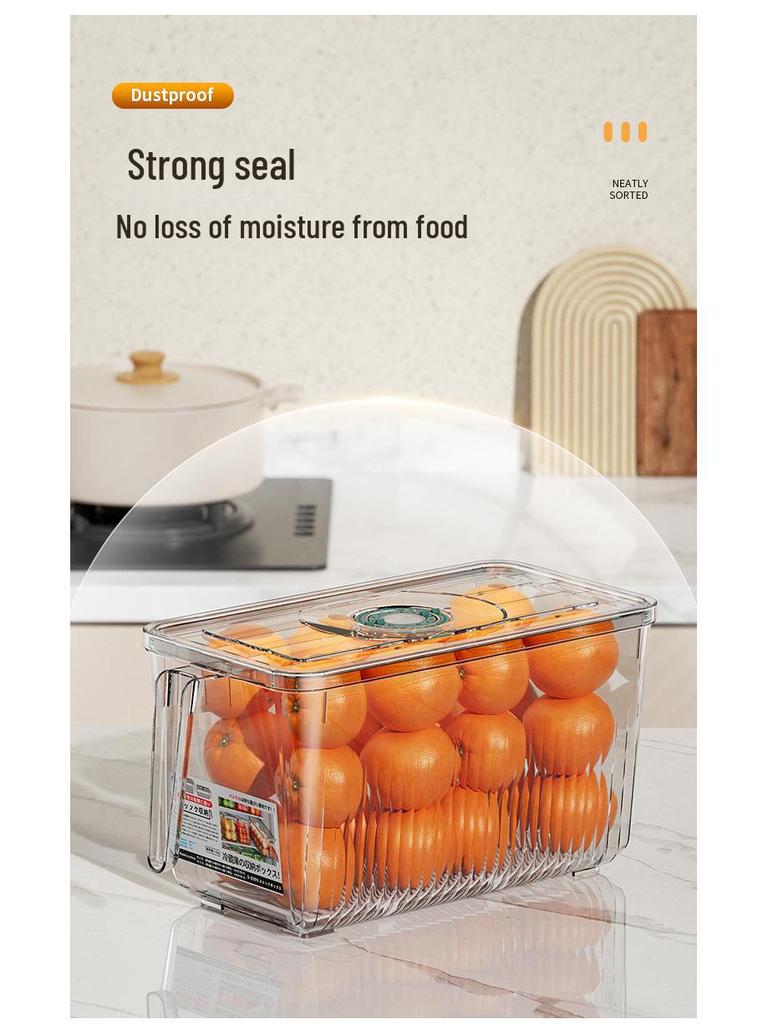 Food Grade PET Fridge Storage Box for Fruit & Vegetables