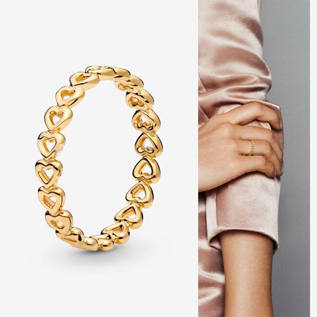 Кольцо из стерлингового серебра 925 пробы, романтическое трехцветное кольцо в форме сердца для женщин, свадебная вечеринка, модные украшения