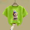 Cute Girls' and Boys' T-shirts, Summer Children's Short-sleeved Pure Cotton Round-neck Loose Tops