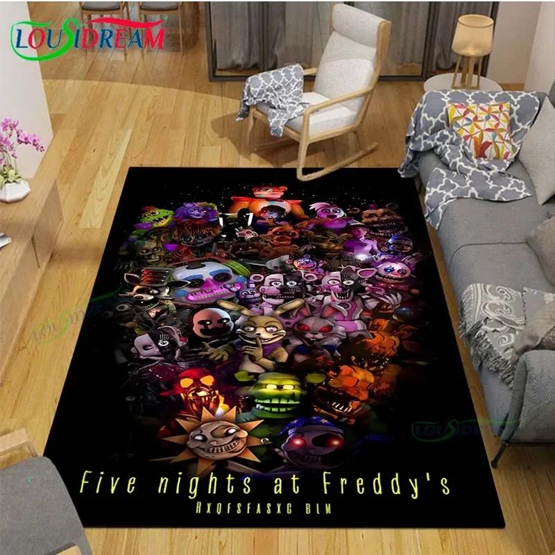 Horror Games Five Nights Bear Printed Carpets Children's Room Living Room Decoration Carpets for Bed Room Rug Anime Rug