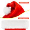 Unisex Christmas Santa Hat Extra Large And Thick New Year Party Beanie Contrast Color Elastic Thick Plush Decor Santa Cosplay Adult Holiday Headgear