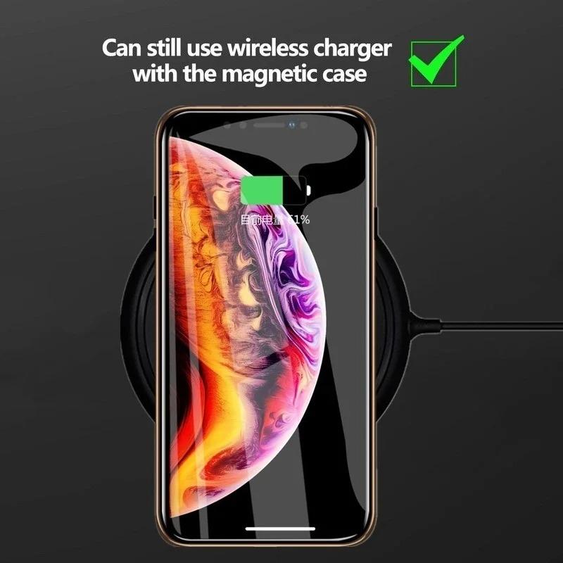 Магнитный закаленный стеклянный защитный металлический чехол для Samsung Galaxy A15 A52 A53 5G A54 A14 A34 A51 двухсторонний стеклянный металлический чехол