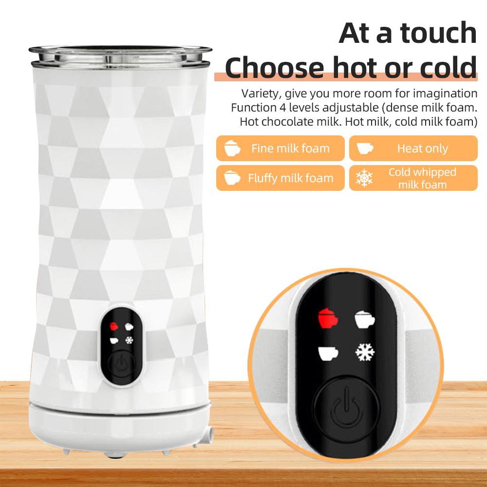 Electric Milk Frother 4-in-1 400W Automatic Hot and Cold Foam Maker and Milk Warmer for Latte /