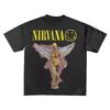 Nirvana In Utero и логотип Smiley Face графический футболка из чистого хлопка унисекс Y2k ретро рок с круглым вырезом модная футболка с коротким рукавом