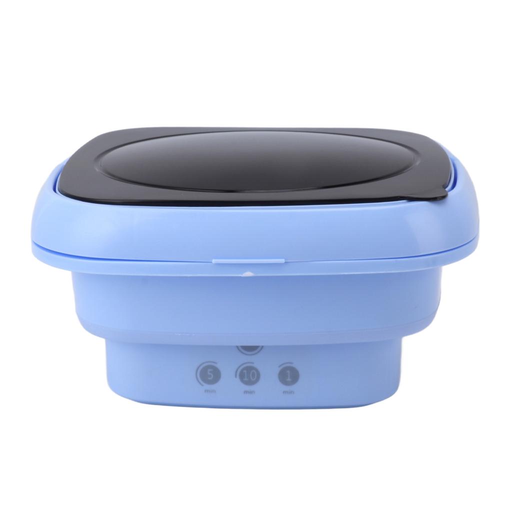 Foldable Washing Machine Mini Portable Bucket Laundry Washer with Black Lid for RV Travel Apartment