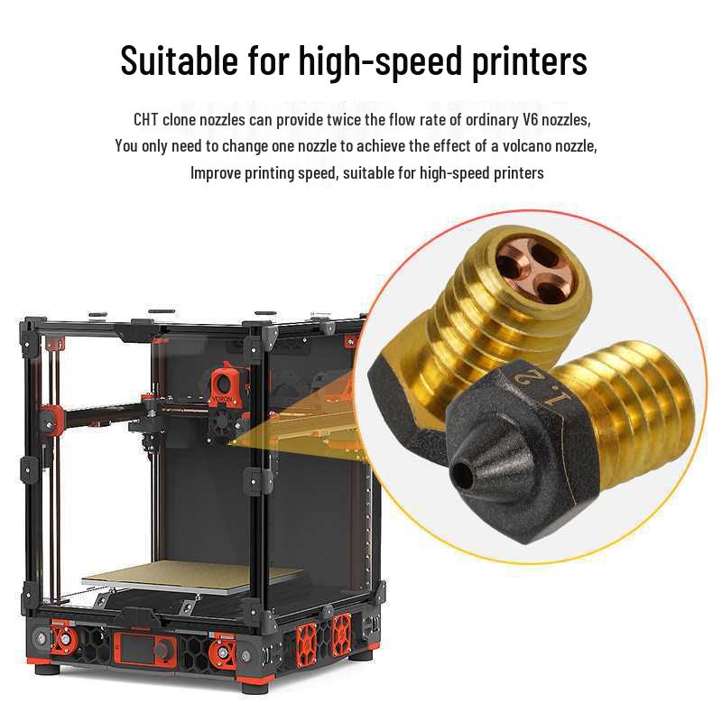 E3D V6 3D-принтер, Латунное сопло с высоким потоком, Закаленная сталь, Медно-покрытая головка экструдера CHT, Распродажа.