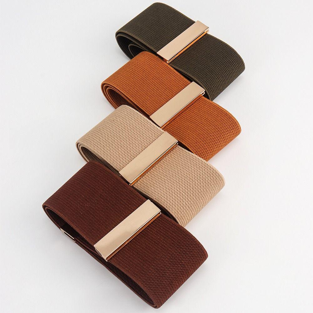 Solid Color Stretch Cinch Waistband Wide Waist Belt New Corset Belt  Down Coat