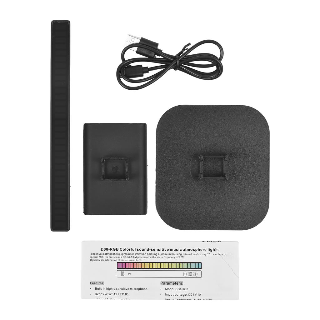 Headphone Stand RGB Light for Desk PC Gaming Headset Bottom Anti-slip with Type-C Ports