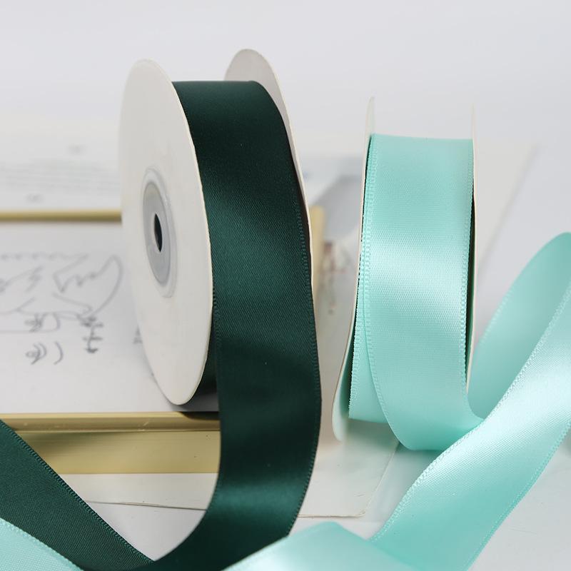 Premium 25mm Polyester Satin Ribbon Colorful Gift Ribbon 100Yards/roll for Anniversary Gift Wrapping Decoration