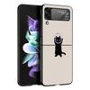 Забавный черный кот Чехол для телефона Samsung Galaxy Z Flip3 Flip4 Flip5 Чехол-оболочка Для Z Flip 3 4 5 6 7 Жесткая складная крышка