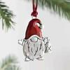 Santa Claus Solid Pewter Christmas Tree Ornament Gnomes Christmas Decorations  DIY