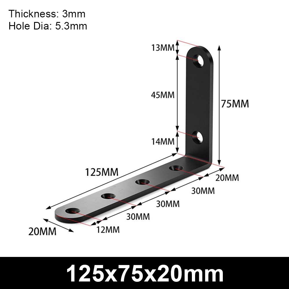 1Pcs Stainless Steel Angle Bracket 90 Degree Mending Plate Durable Corner Stand  Furniture Hardware