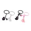 1Pair Couple Halloween Ghost Keychain Bag Hanging Key Rings Minority Magnetic Ghost Pendant  Gift