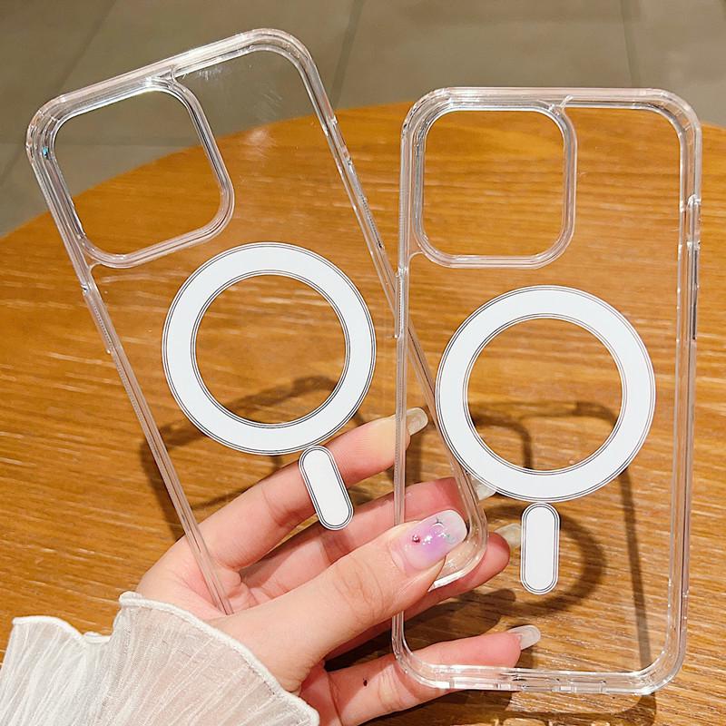 Магнитный и прозрачный чехол для iPhone для моделей iPhone 17/16/15 Pro/14/13/12/11 Pro