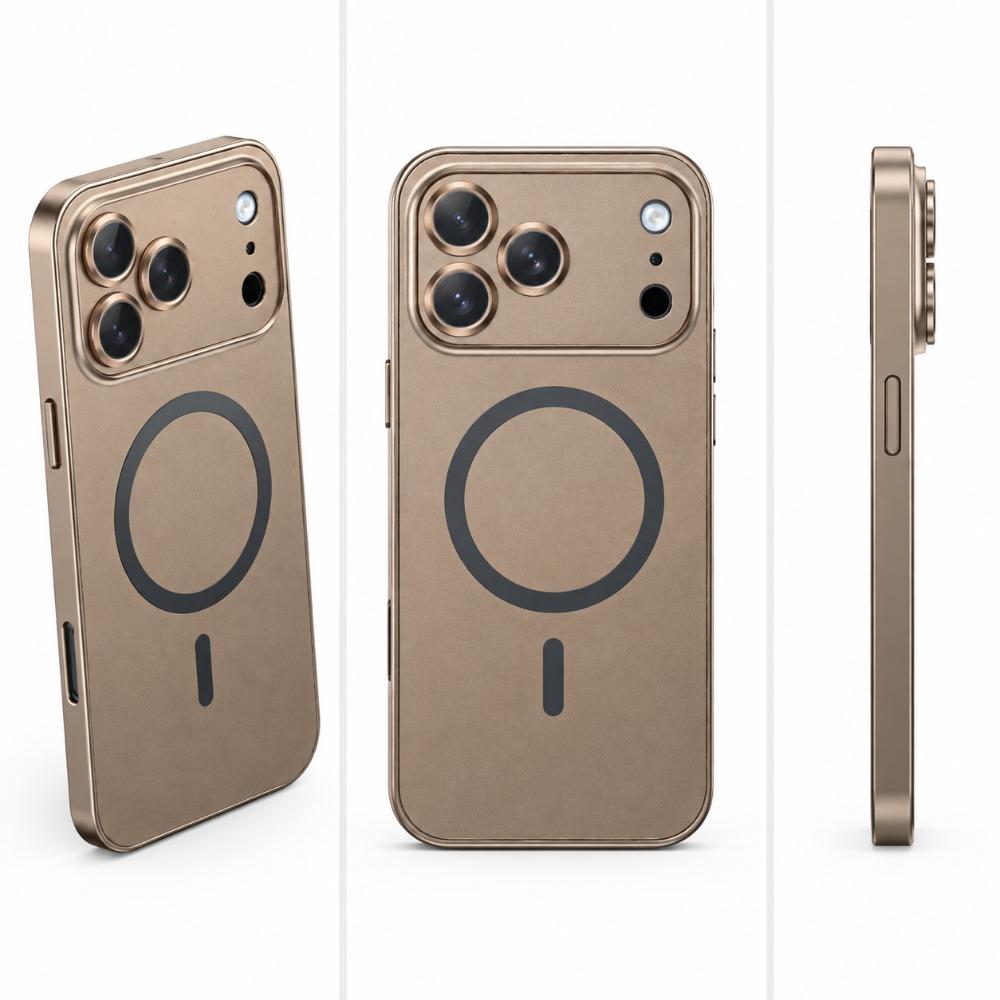 Магнитный металлический каркас Чехол для телефона для iPhone 18 Pro Max 16 ПК Задняя панель Пленочная крышка для объектива