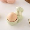 Compact Eggs Holder Rabbit Shape Household Eggs Holder Ceramic Eggs Tray