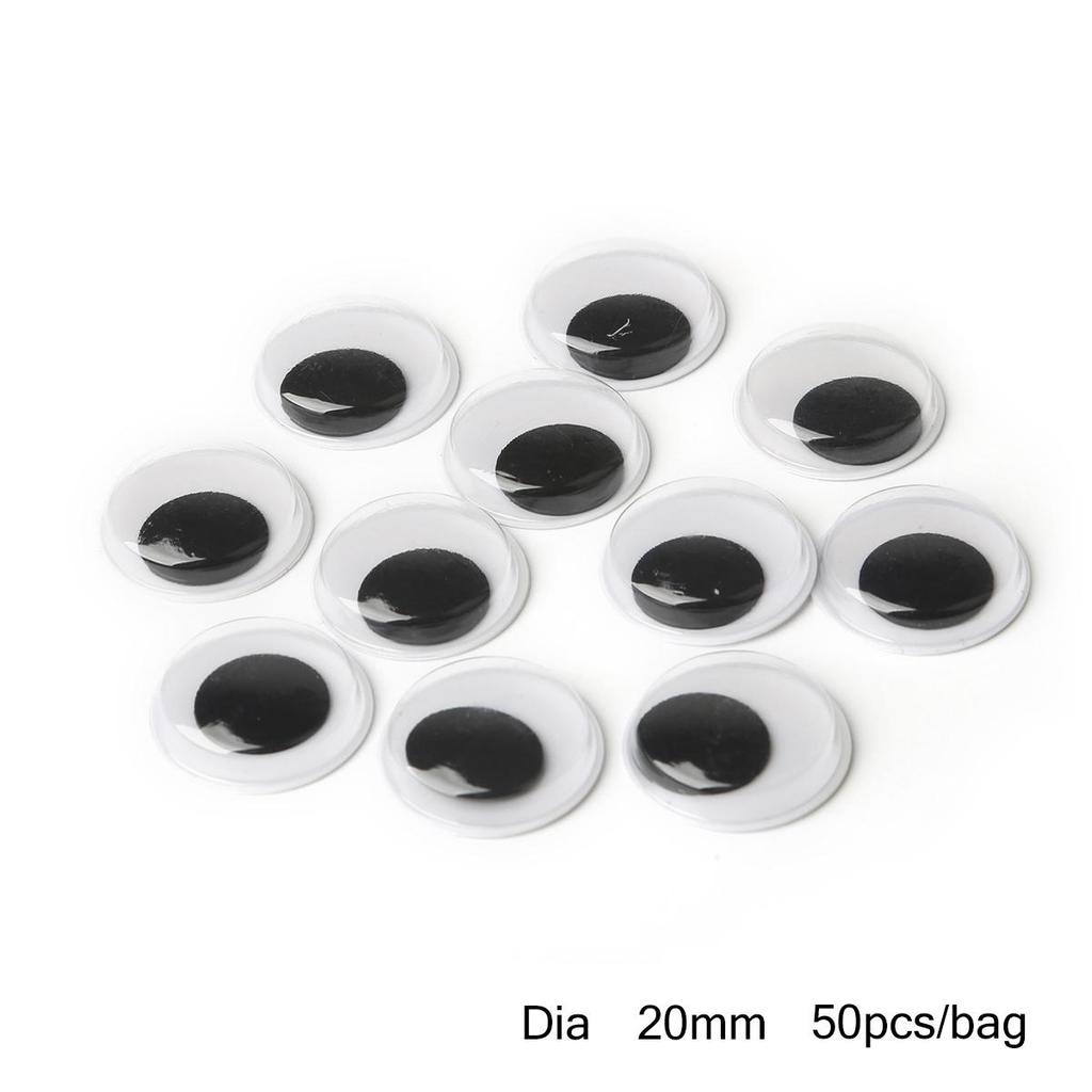 5-24 мм, черно-белые глаза, самоклеящиеся детские куклы ручной работы, аксессуары для игрушек, декор для шитья, принадлежности для рукоделия, скрапбукинга