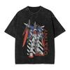 Одежда Y2k Футболки с принтом Gundam Мужские Летние Модные Повседневные Футболки с Коротким Рукавом Женские Винтажные Стиранный Хлопок Одежда для Тренажерного Зала Топы