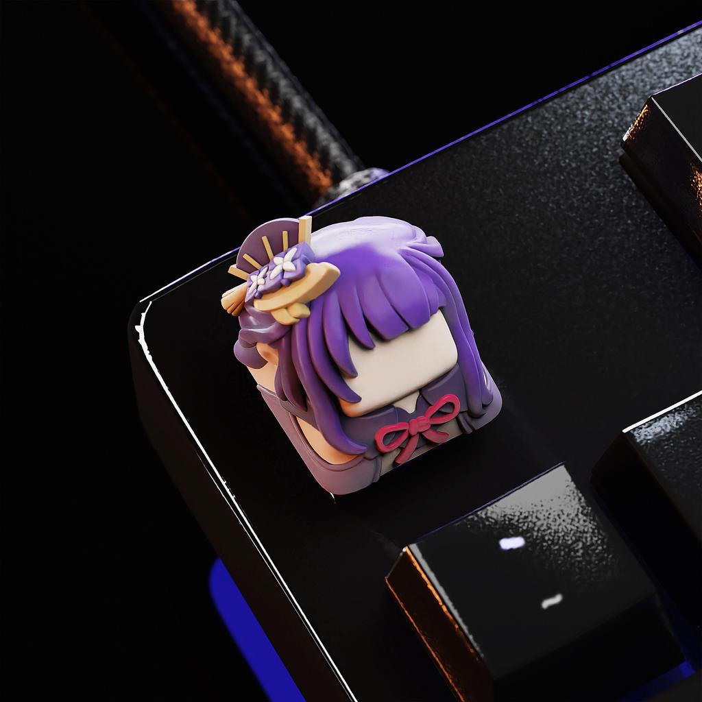 Genshin Impact Artisan Keycap Смола Кастомная Персонализированная Клавишная Колпачок Милый Аниме Кейкап для Механической Клавиатуры Аксессуары Подарки