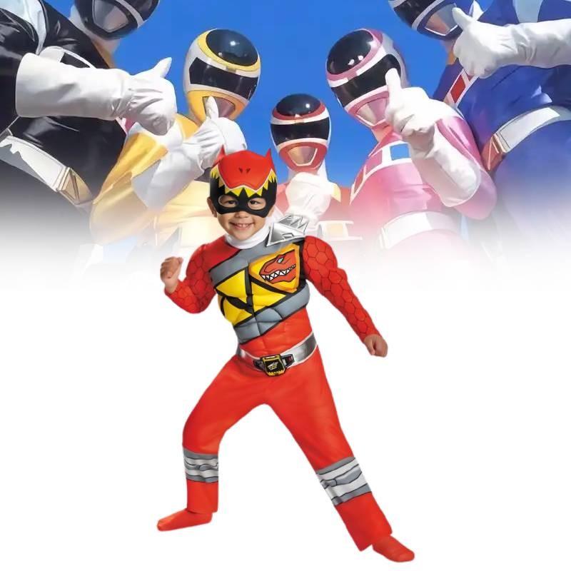 Костюм для косплея Могучих Рейнджеров Пауэр Морфин Комбинезон Детский Подарок на Хэллоуин