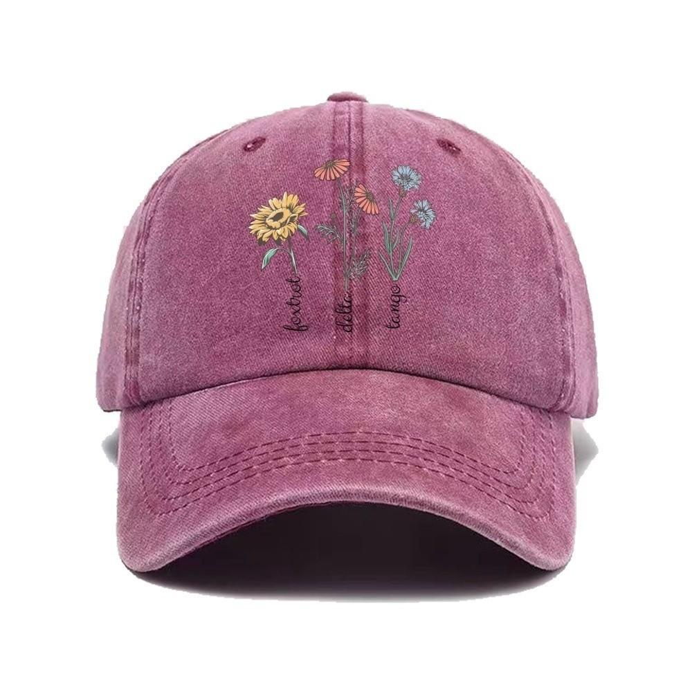 Vintage Printed Baseball Cap Casual Snapback Cap Retro Dad Sun Hat  Hiking