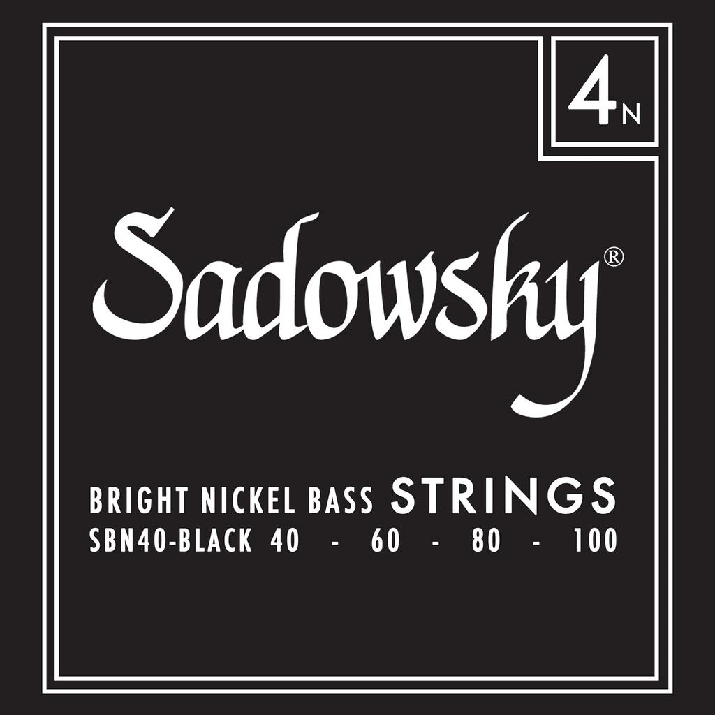 Black Label Bass SBN40 Черные Струны, Никель, 4-Струнные, 040-100