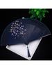 Chinese-Style Silk Folding Fan, Classical Qipao, Runway Dance, Ancient Style Folding Fan, Hanfu, Portable Tassel, Easy to Open and Close