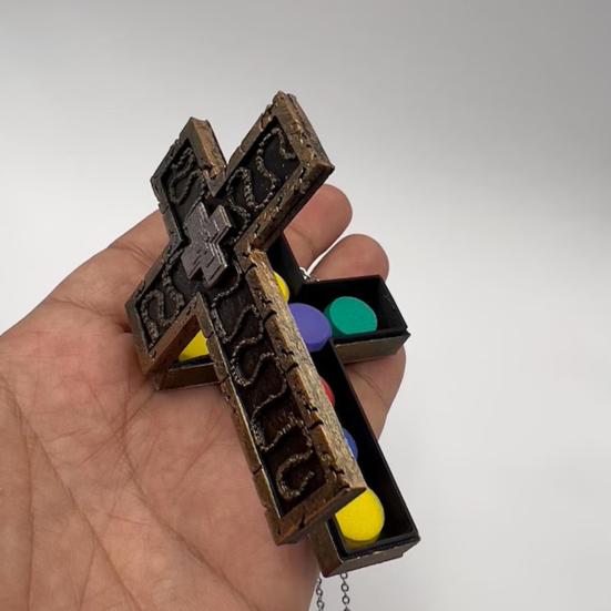 Ожерелье с секретным отделением, ожерелье с подвеской в форме персонажа «Десять», игровое ожерелье ручной работы, напечатанное на 3D-принтере