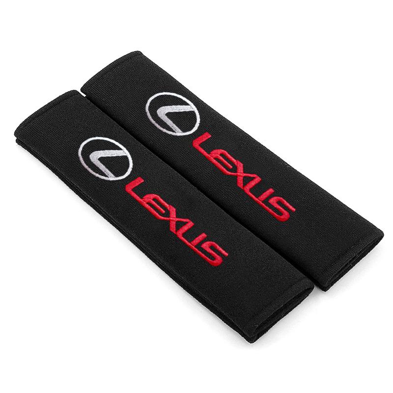 Interior Stickers 2Pcs Car Seat Belt Shoulder Pad Protective Cover Car Accessories For Lexus ES RX NX LS UX LM LX GX LC RZ IS CT