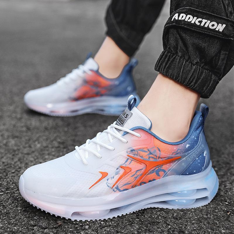 Новые дышащие амортизирующие удобные мягкие износостойкие кроссовки большого размера мужские сетчатые повседневные спортивные туфли