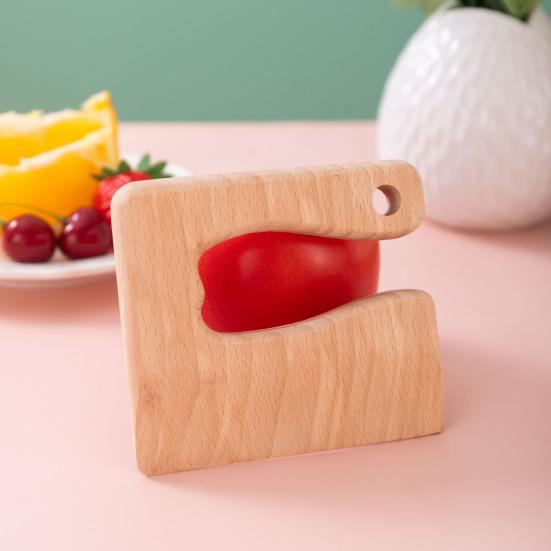 Детский деревянный нож, безопасный для детей, овощерезка, обучающая игрушка для готовки, ролевые игры, резак