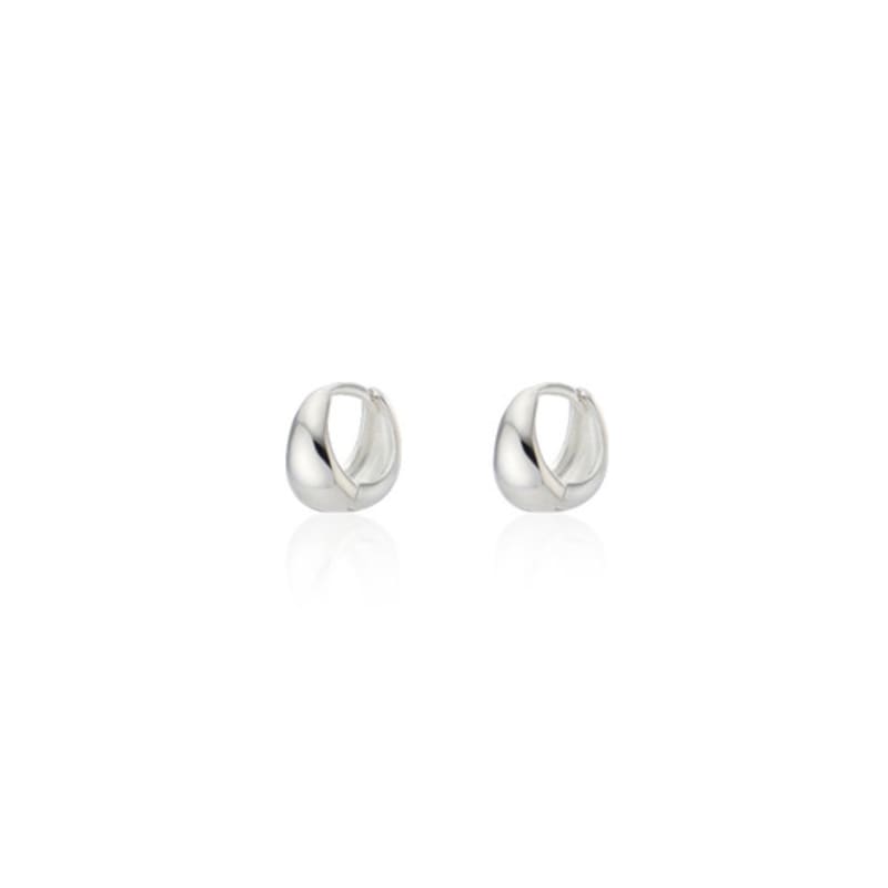 NORMALLEE [Silver 925] Water Drop One-touch Earrings (S)