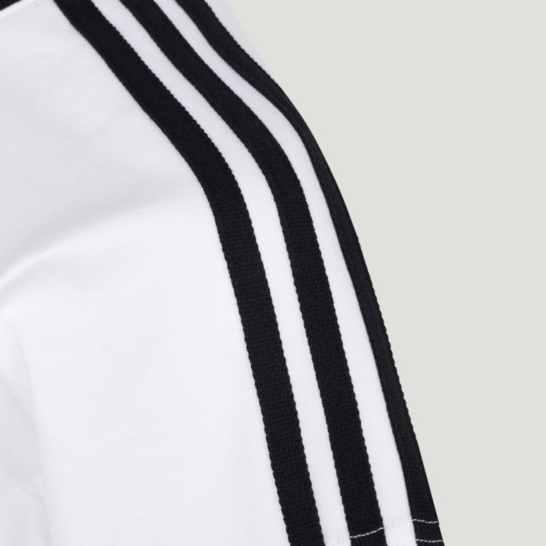 adidas Оригинальная вязаная полосатая повседневная спортивная футболка с коротким рукавом Cali Baby Женские топы KT7793