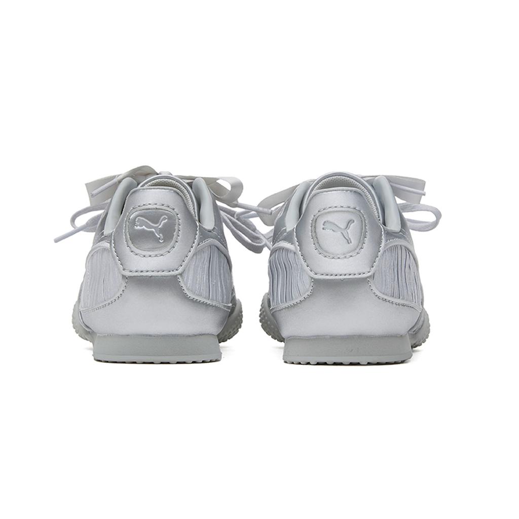 Puma Bella V2 Glam Весна Лето Прохладные Кроссовки на Тонкой Подошве Тренировочные Мятые Шелковый Сатин Повседневные Низкие Кроссовки Унисекс Серебряный 406796-03