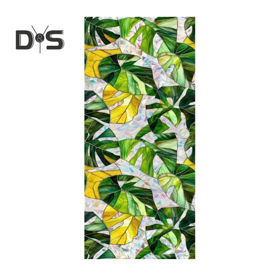 Пленка для окон с цветочным узором, устойчивая к ультрафиолетовому излучению, съемная радужные наклейки, антистатичные наклейки для гостиной, спальни, декора