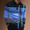 Europe Fashion Clothes Mens Premium Long-Sleeved Outdoor Vacation Polo Shirt