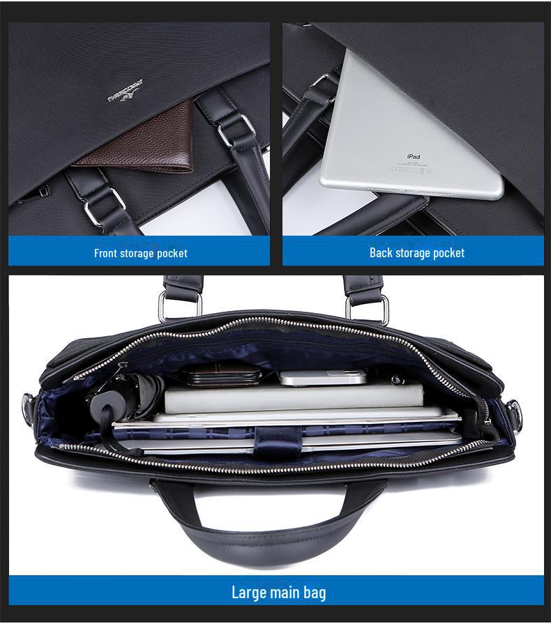 Kangaroo Men's Waterproof Oxford Handbag Laptop Briefcase