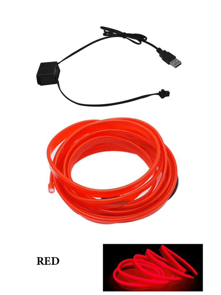 Автомобильная светодиодная лента для подсветки салона с USB-адаптером для прикуривателя, декоративная лампа для создания атмосферы, автоаксессуары