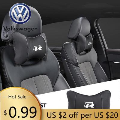 Для VOLKSWAGEN VW 1 шт. Подушка-подголовник на сиденье автомобиля с логотипом Автомобиля Подушка для шеи Для Volkswagen R Caddy Golf Passat Tiguan Jetta Beetle Atlas T-RO