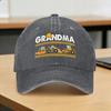 Summer Funny Grandma Construction Excavator Baseball Cap Sun  Dropshipping Print Washed Hats Women Unisex Camping Baseball Caps
